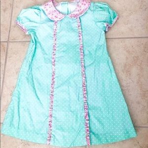 Petit Bebe Peter Pan Collar Mint Dress